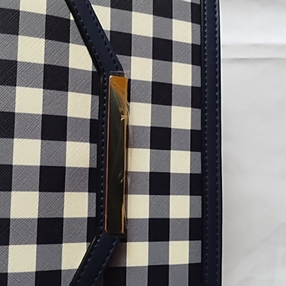 Draper James Black and White Gingham Crossbody Bag - Picture 4 of 9